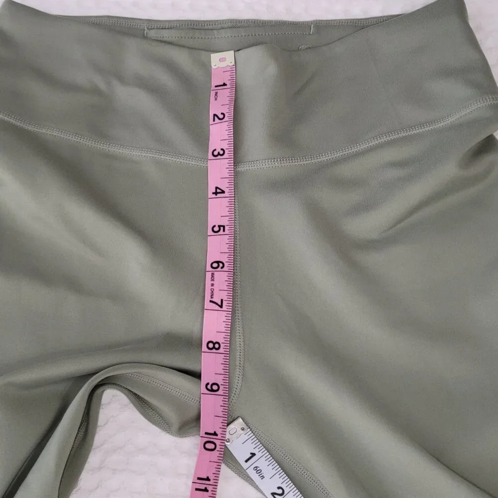 Nike One Training Dri Fit High Rise 7/8 Moss Green Leggings Medium AT1102-371